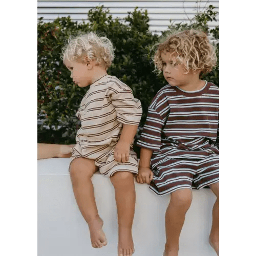 Basics Rib Set - Golden shore stripe