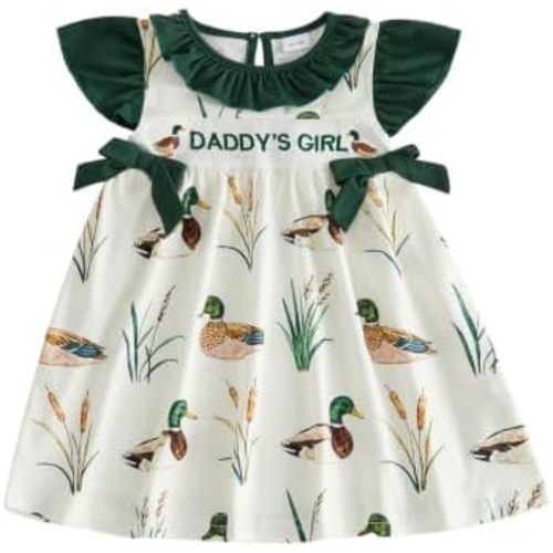 Toddler Baby Girl Mallard Duck Dress Daddy's Girl Hunting Outfit