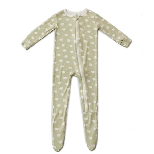 Bamboo Little Soft Baby Footie Pajamas, Baby Clothes, Newborn Sleepers, 95% Viscose and 5% Spandex, 0-24 Months