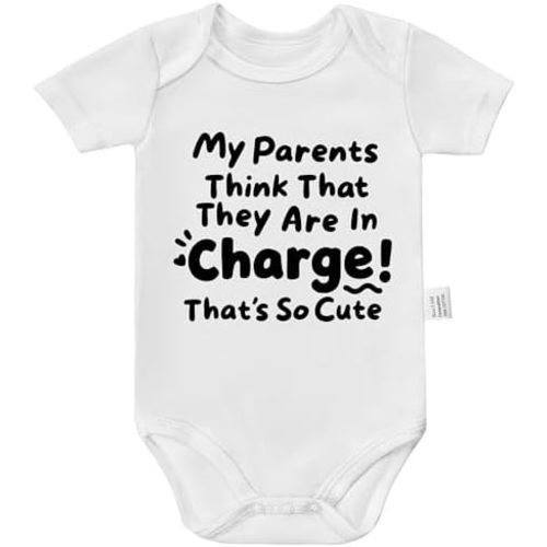 My Parents Think That They are in Charge That's So Cute Bodysuit, Funny Baby Pride Outfit, Infant Fashion Clothing