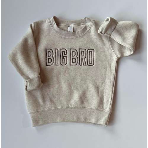 Big Bro Shirt Embroidered Big Brother Shirt for New Baby Announcement Sweatshirt for New Big Brother Sibling Shirt Simple Big Brother Shirt