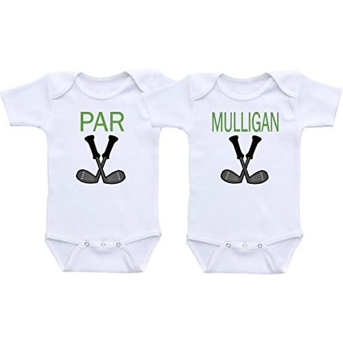 Par Mulligan - Cute Golf Unisex Twin Bodysuit Set (2 Bodysuits)