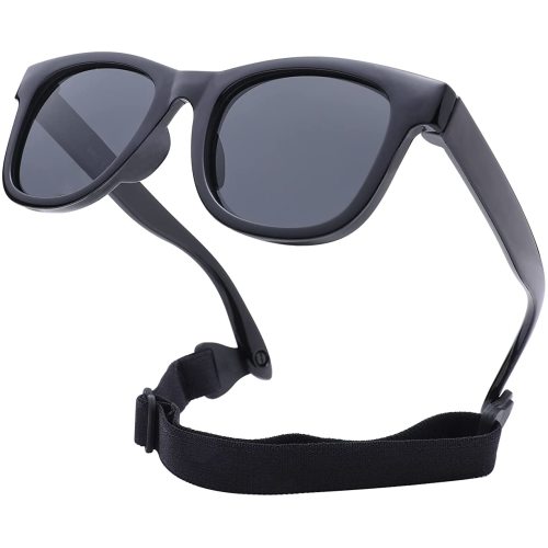 COASION Bendable Flexible Polarized Newborn Baby Sunglasses with Strap for Infant Boys Girls Age 0-12 Months CA8042