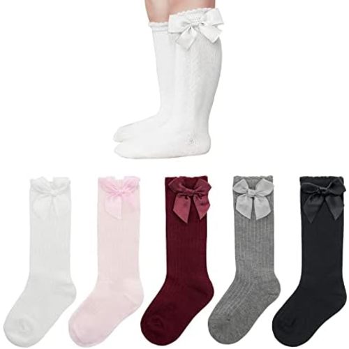 Baby Knee High Socks for Girls & Boys, Ruffled Long Tube Socks