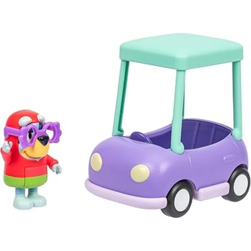 Bluey Basic Granny Toddler Toy Car, 3” Articulated Janet Kids Toy, Immersive Car Toys for Toddlers of Ages 3+