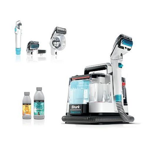 Shark® Stainstriker™ Portable Carpet & Upholstery Cleaner, Spot & Stain Remover, 3 Attachments, Perfect for Pets, Tough Stain Removal, Carpet, Area Rug, Upholstery, Cars & more, Eliminates Odors Instantly Including Pet Urine (PX201)