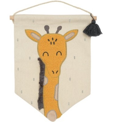 Lambs & Ivy Giraffe Canvas Banner Nursery Wall Art / Wall Hanging - Yellow
