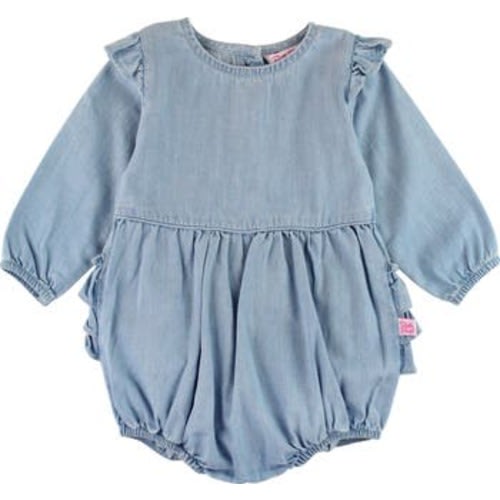 Long Sleeve Flutter Bubble Romper, 6-12M