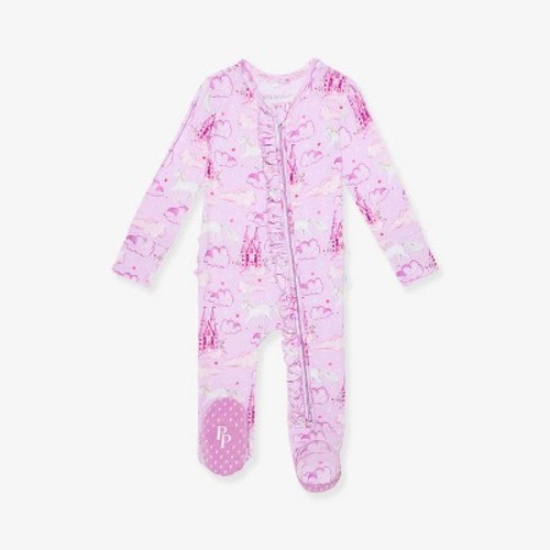 Infant Lilith Footie Ruffled Zippered One Piece - Posh Peanut