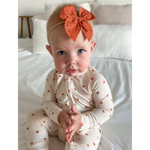 Little Pumpkin Bamboo Zippy Romper | Little Joy Co.