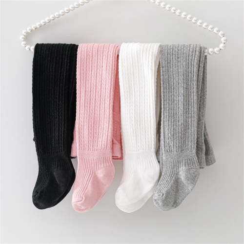 LYCAQL Baby Girl Clothes Kids Baby Girls Leggings Solid Knitted Pantihose Stretchy Spring Summer Pantyhose (White, 0-6 Months)