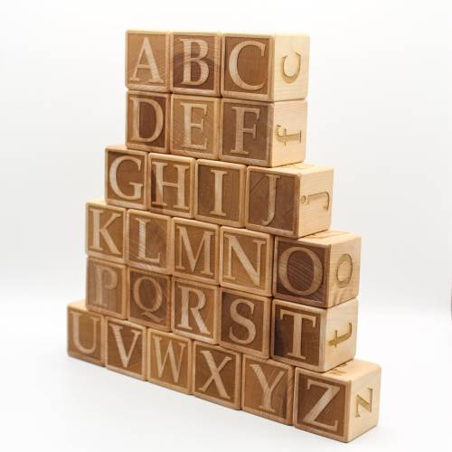 Wood Alphabet Block Set