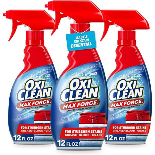 OxiClean Max Force Laundry Stain Remover Spray, 3-Pack