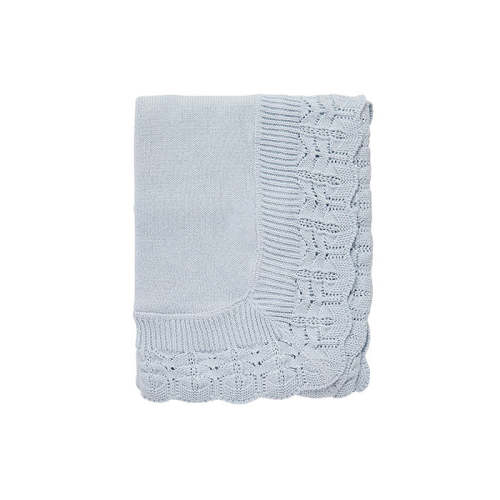 Heirloom Baby Blanket in Pale Blue | Caitlin Wilson