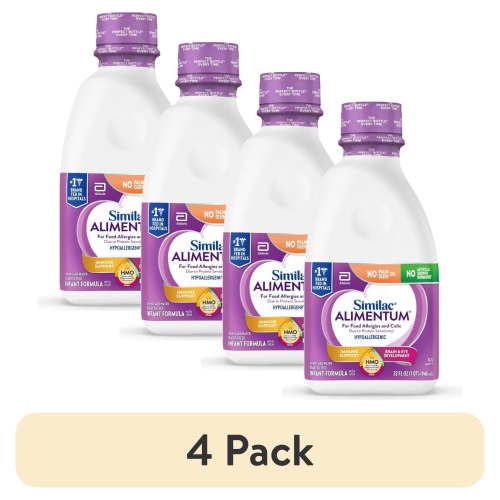 (4 pack) Similac Alimentum With 2'-FL HMO, Ready-to-Feed Baby Formula, 32-fl-oz Bottle