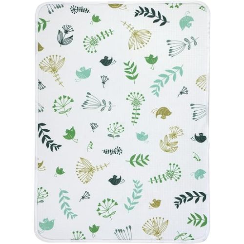 haakaa Waterproof Changing Pad Liners, 100% Cotton, Soft & Breathable (1pc, 19.5" x 27.5" Spring Breeze)