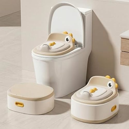 Toddler Toilet Potty Chair for Toddlers 1-7, Kids Potty Training Seat, 3-in-1 Potty Chair for kids Portable Removable Seat with Sturdy Step Stool, Standalone Potty Chair for Toddlers