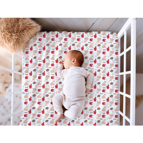 Football Crib Sheet, Bulldog Crib Sheet, Sports Nursery