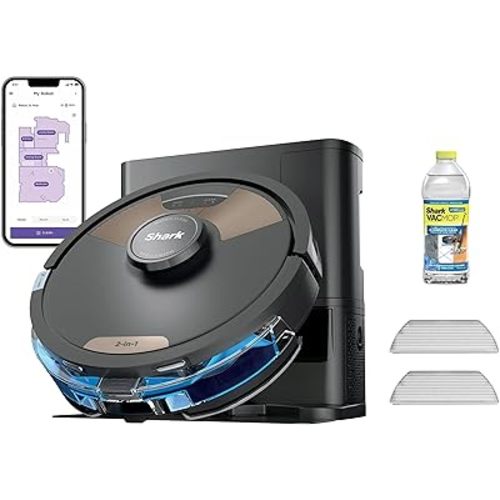 Shark Matrix Plus 2-in-1 Robot Vacuum & Sonic Mop, Home Mapping, HEPA Bagless Self Empty Base with 30-Day Capacity, CleanEdge, for Pet Hair, WiFi, UR2650WS (Renewed)