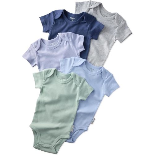 Avery 5-Pack Short Sleeve Bodysuits​ 100% Organic Cotton for Baby Boys​ & Girls