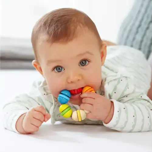 Rainbow Rattle Grasping and Teething Toy– HABA USA