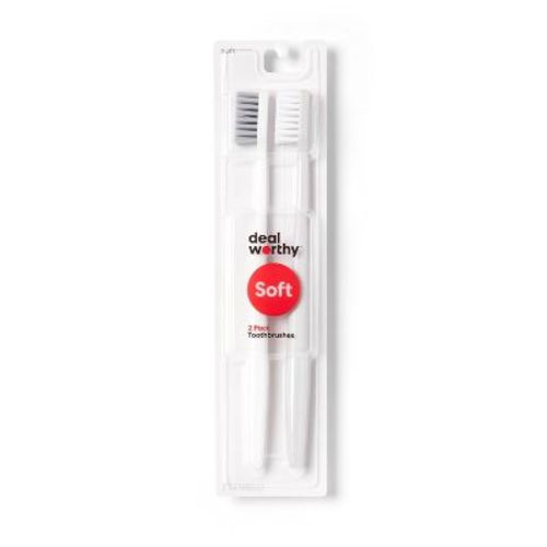 Basic Manual Toothbrush Soft - 2ct - Dealworthy™