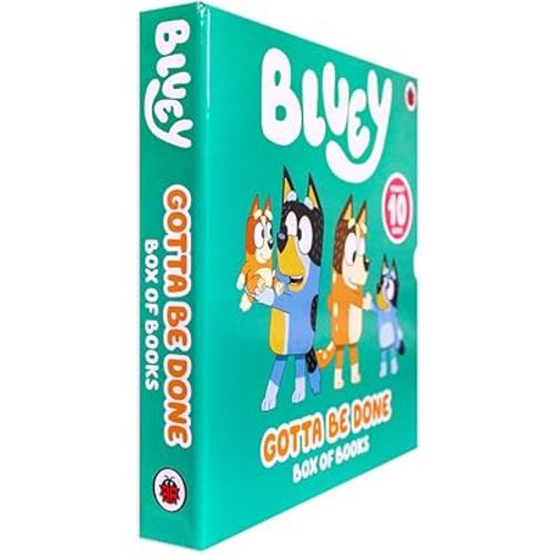 Bluey Gotta Be Done! 10 Picture Books Story Collection Box Set (Typewriter, Swim School, Shadowlands, My Mum is the Best, Mum School, Daddy Robot, Daddy Putdown, My Dad is Awesome, Camping, Baby Race)