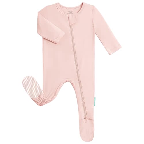 PurComfy Bamboo Viscose Baby Zipper Footie Pajamas, 0-3-6-9-18-24 Months | Ideal For Sensitive Skin, Supersoft Footed Pjs, Neutral for Boy Girl, Coverall Sleepers