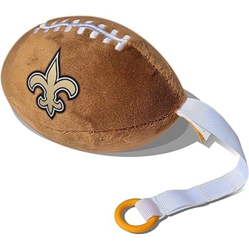 Smilo NFL Plush Football Pacifier Holder - New Orleans Saints