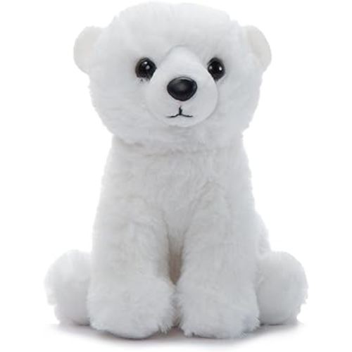 The Petting Zoo Polar Bear Stuffed Animal Plushie, Gifts for Kids, Wild Onez Babiez Zoo Animals, Polar Bear Plush Toy 6 inches