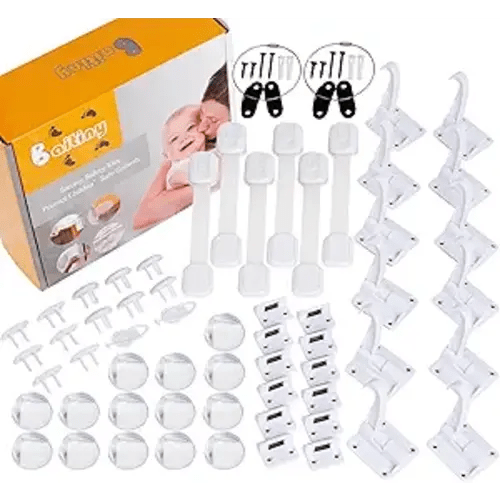 Baby Proof Kit, 58 Packs Baby Proofing Kit Essentials Child Proofing Appliance with Cabinet Locks, Corner Guards and Outlet Covers - All-in-one Super Value Child Proof Kit