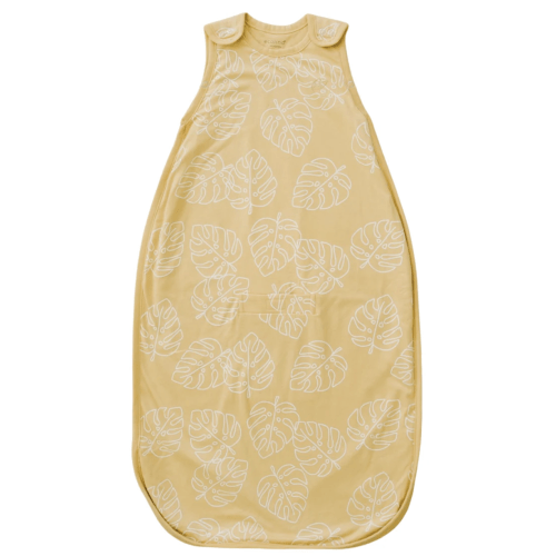 Ecolino® Adjustable Baby Sleep Bag, Organic Cotton, Universal Size: 2 Months - 2 Years, Monstera Leaf