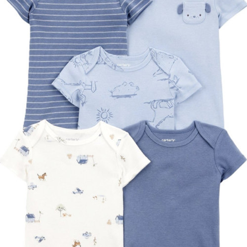 Carter's Baby Boys 5-Pack Original Short Sleeve Bodysuits