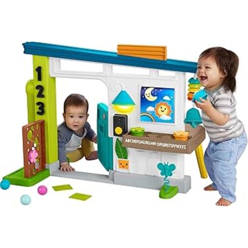 Fisher-Price Baby Learning Toy Laugh & Learn Ultimate Playhouse with Smart Stages & 9 Pretend Play Accessories, Infants & Toddlers Ages 6+ Months