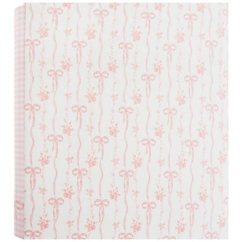 Pink Flowers & Bows Post Bound Scrapbook Album - 12" x 12"