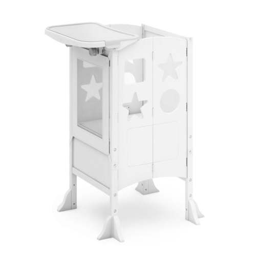 Classic Kitchen Helper Toddler Tower and Mealtime and Play Tray Bundle