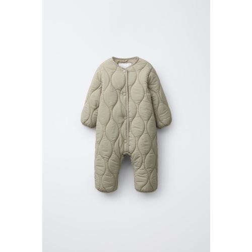 LONG PADDED JUMPSUIT - Light green | ZARA United States