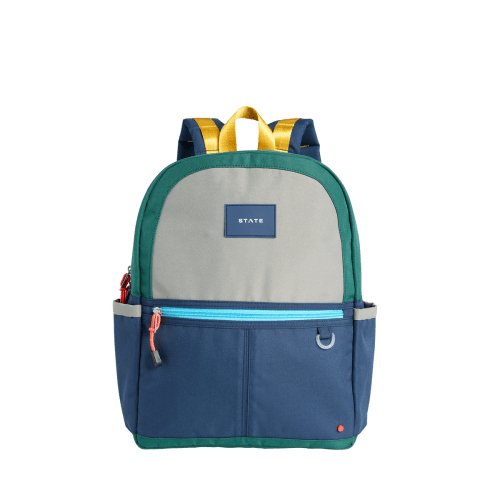 STATE Bags | Kane Kids Backpack Polyester Canvas Green/Navy | Back to School | Travel Backpack