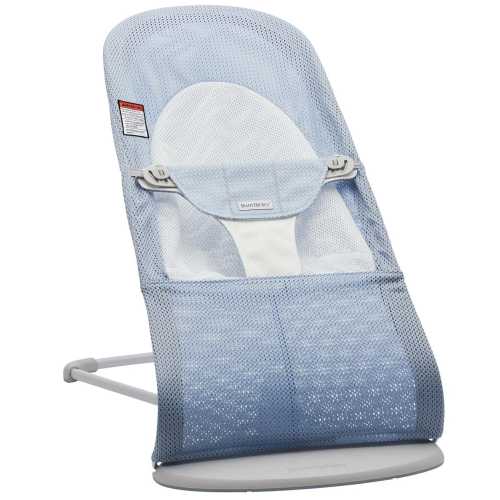 BabyBjörn Bouncer Balance Soft, Light Gray Frame Mesh Sky Blue/Grey