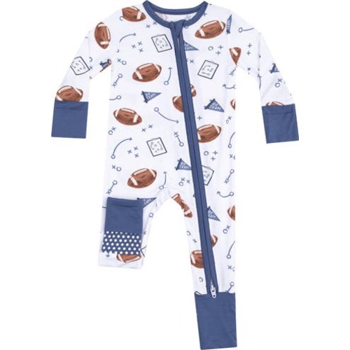 Touchdown Time Convertible Zip Romper, 0-3M