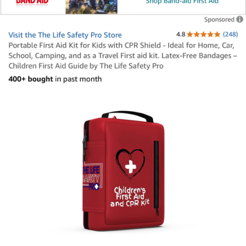 Portable First Aid Kit for Kids with CPR Shield - Ideal for Home, Car, School, Camping, and as a Travel First aid kit. Latex-Free Bandages – Children First Aid Guide by The Life Safety Pro
