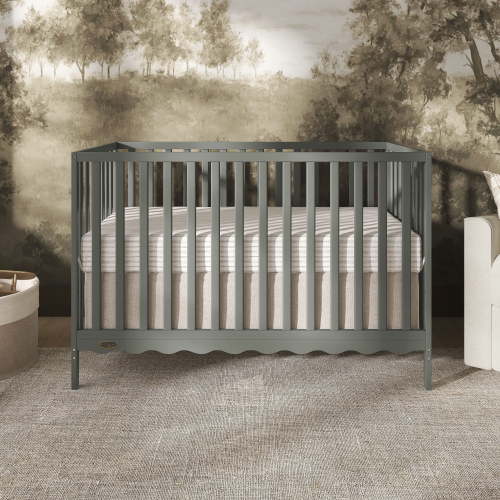Dream On Me Synergy Wave 5-in-1 Convertible Crib, Seagrass