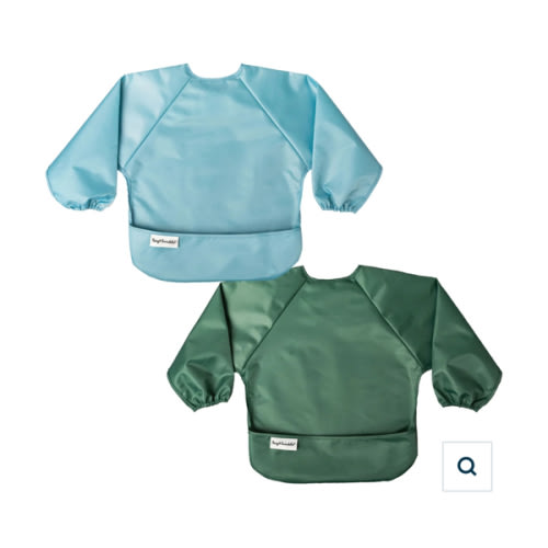 Mess-Proof Full Sleeve Bibs - 2 Pack Sets for Babies and Toddlers