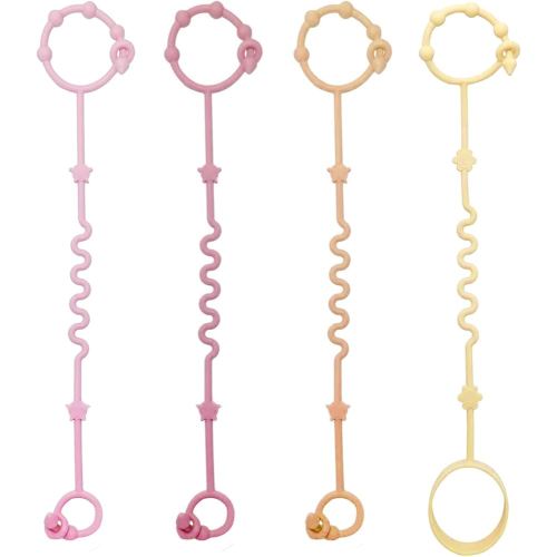 RTMOK Toy Straps for Baby, Silicone Setpacifier Clip,Applies to Car Seat Toy,Teether Toy,High Chair,Stroller Accessories,Baby Toy Clips,Cribs,Rocking Chair
