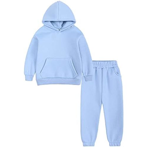 MYGBCPJS Youth 2PCS Jogger Outfits Set Fleece Hooded + Sweatpants Boys Girls Athletic Sweatsuits Pullover Clothes