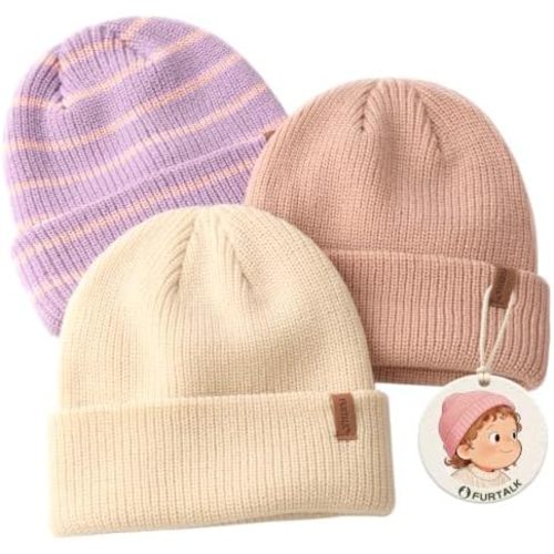 FURTALK Toddler Baby Boys Girls Beanies Kids Winter Hats Children Knit Caps