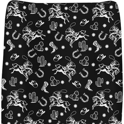 Retro Western Cowboy Baby Changing Pad Covers for Boys Girls Cowboy Boots Hat Horse Cactus Fitted Change Table Pad Covers Mats Wild West Desert Country Soft Diaper Change Table Sheets 32''×16''