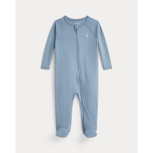 Ralph Lauren Cotton Interlock Footed Coverall