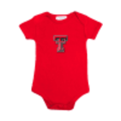 Texas Tech Texas Tech Red Raiders Red Baby Embroidered Logo One Piece - 10199981