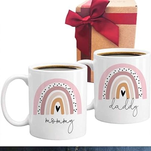 Est 2025 New Parents Mug Gift for Couples, 2025 New Dad Mom First Time Gift, Pregnancy Announcement Baby Gifts, First Time 2025 Dad Mom Gifts, Baby Reveal Parents to be Gift